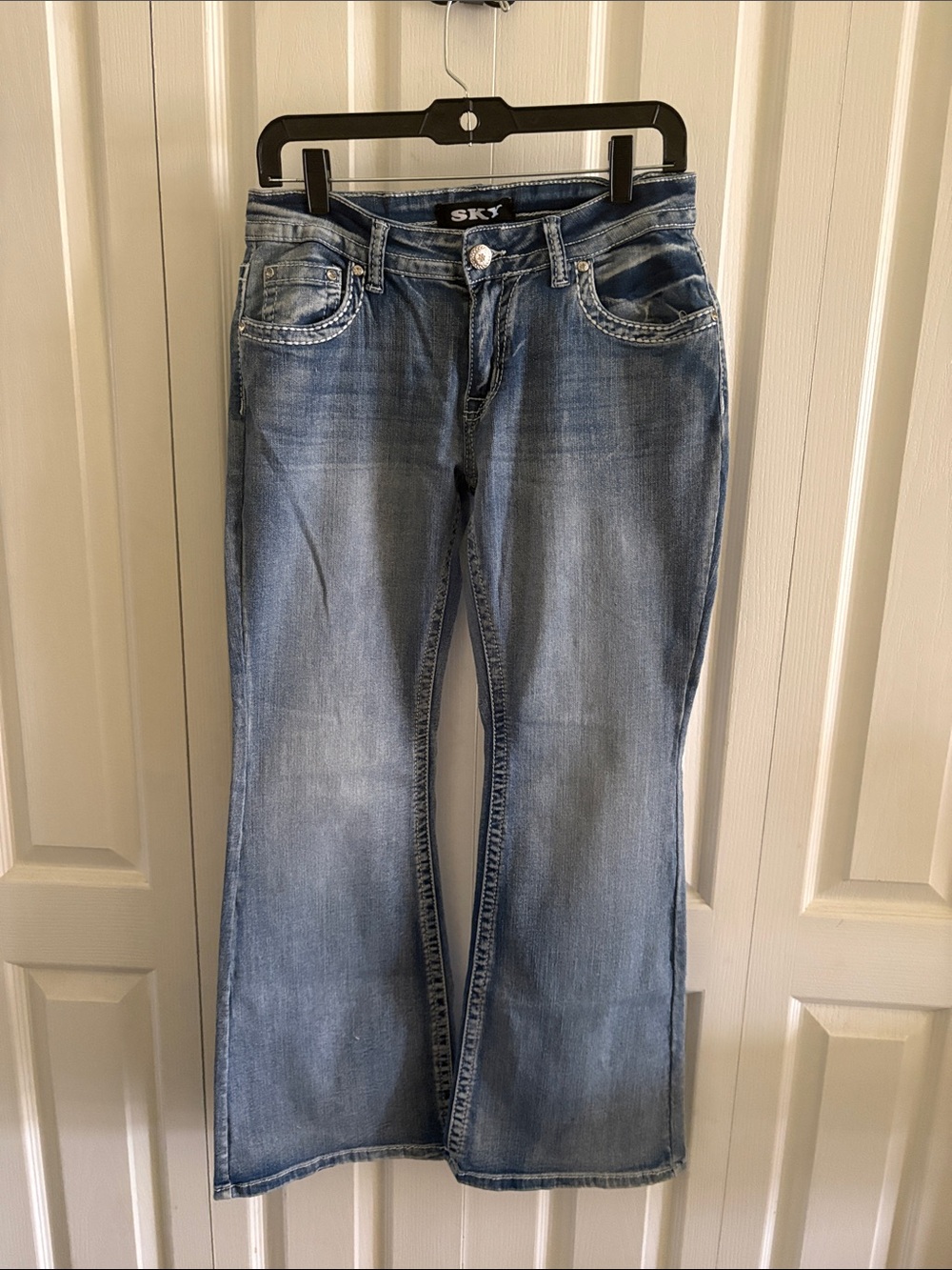 Sky Women's Light Blue Flare Jeans
